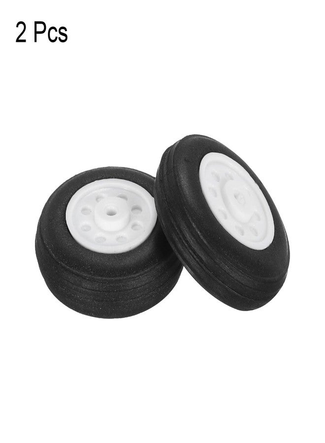 MECCANIXITY 2 Pcs RC Airplane Wheels, 1 Inch OD RC Plane Parts Wheels Model Airplane Light PU Sponge Tire Tail Foam Wheel for DIY RC Model Plane Aircraft - Image 3